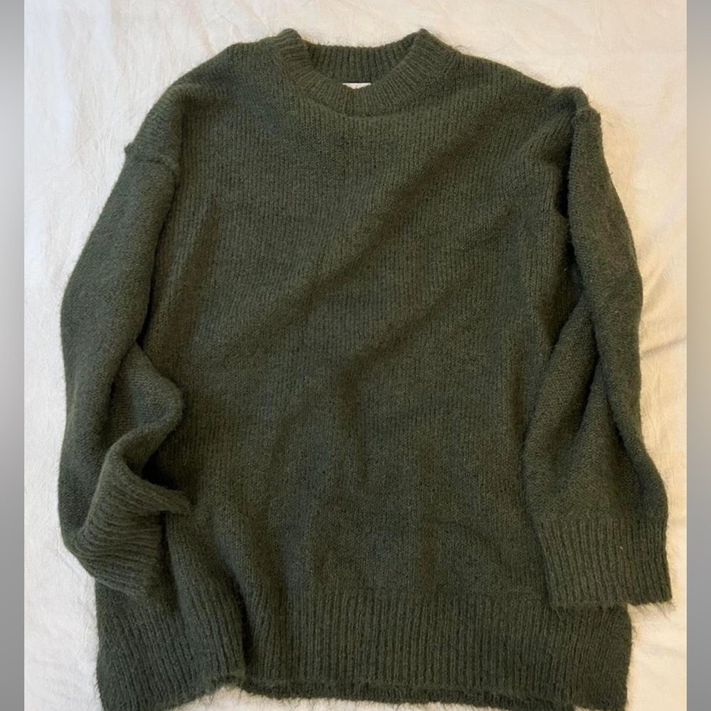 Green Oversized Topshop Sweater
